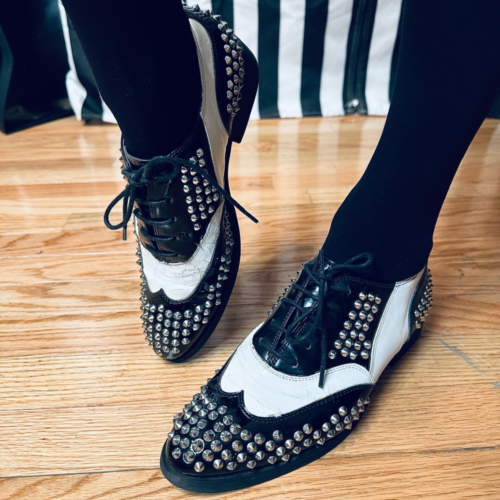 Truth or Dare by Madonna Vintage Spiked Oxford Flats